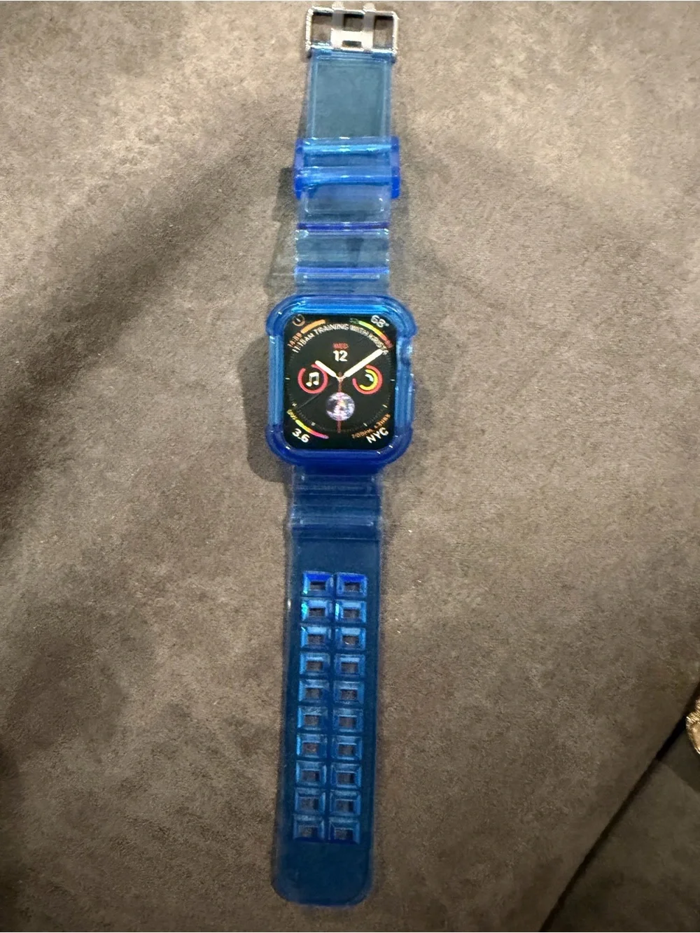 New Blue Smartwatch with Transparent Band 38-41 mm